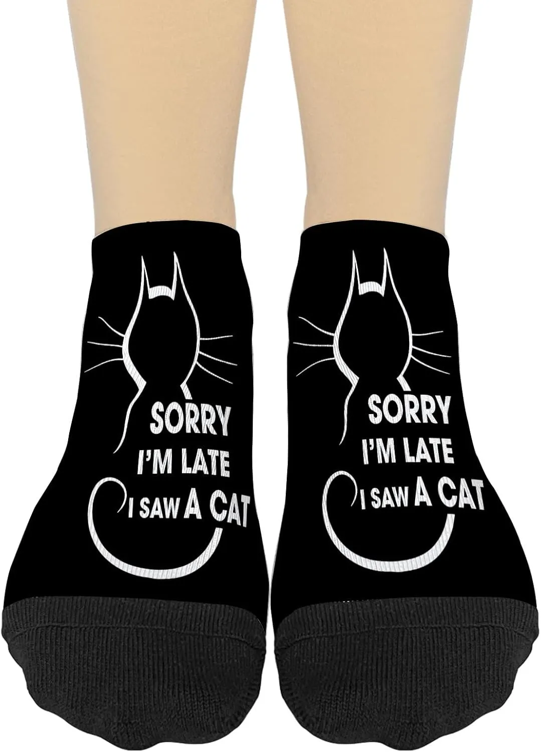 I'd Protests But My Cat Needss Cuddless Cat Lovers No Show Socks Women Low Cut Socks for Womens