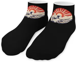 Japanese Rising Sun Ankle Socks Breathable Low Cut Sports Socks Casual No Show Sock for Women Men