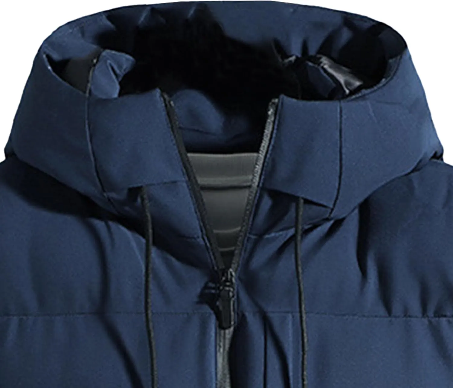 JEsilunmaMY Men's Basic Thermal Hooded Puffer Jacket Winter Coats Thicken Warm Down Jacket Insulated Waterproof Padded Jacket