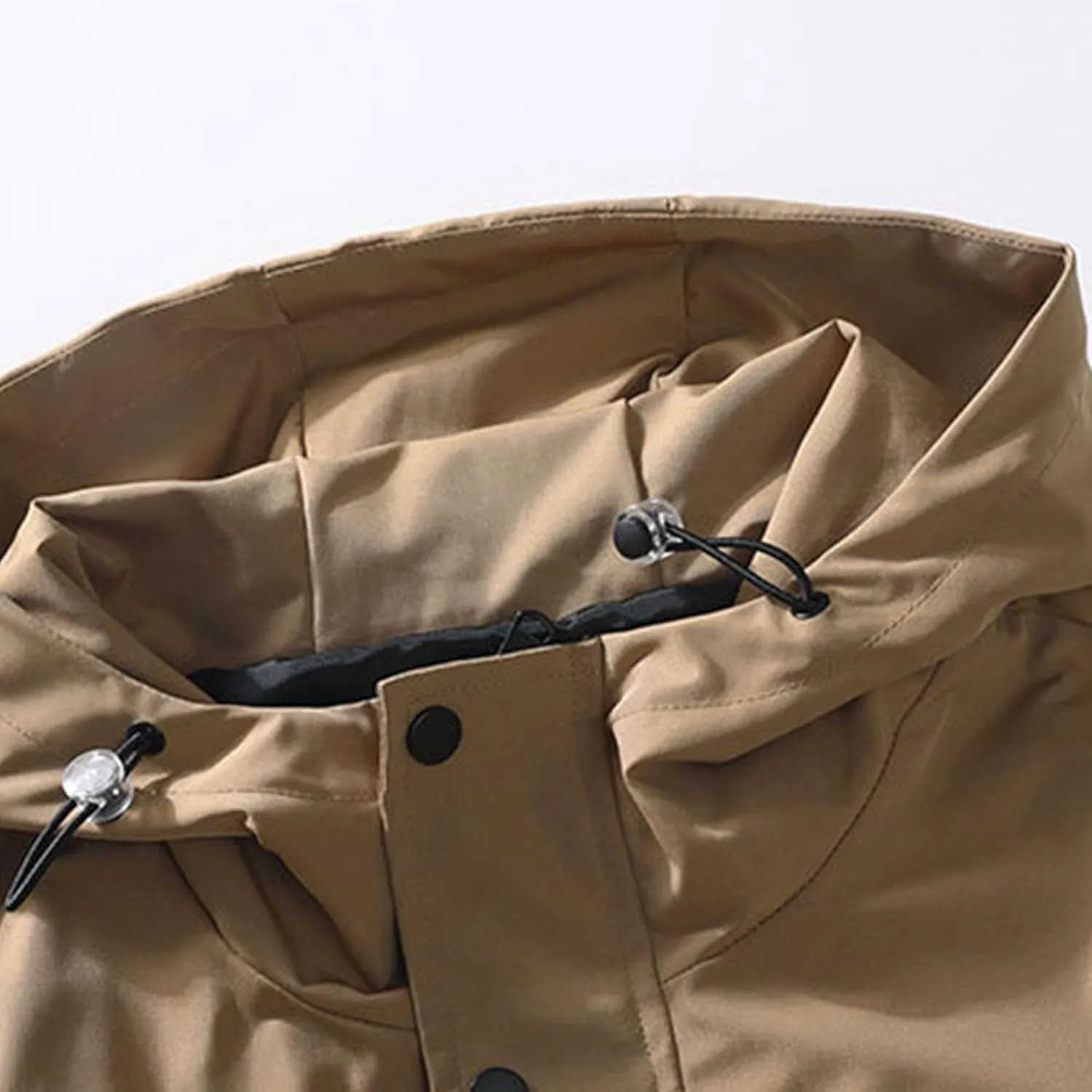 JEsilunmaMY Men's Casual Loose Hooded Hiking Jacket Windproof Waterproof Bomber Jacket Lightweight Outdoor Sport Jacket