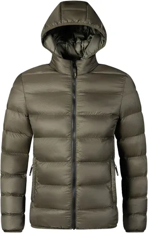 JEsilunmaMY Men's Hooded Winter Coat with Removable Hood Waterproof Winter Parka Puffer Jacket Warm Thicken Snow Ski Coat