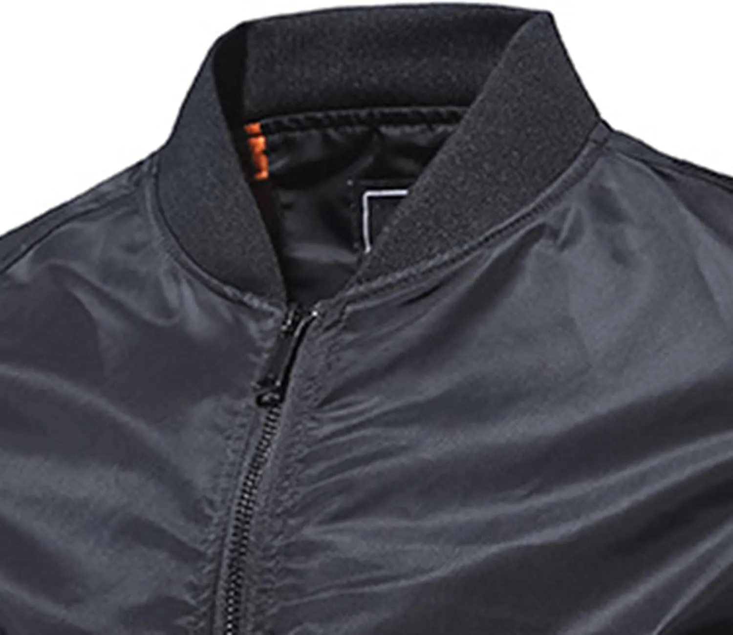 JEsilunmaMY Men's Lightweight Casual Bomber Jacket Fall Winter Warm Windbreaker Baseball Jacket Full Zip Casual Padded Coats