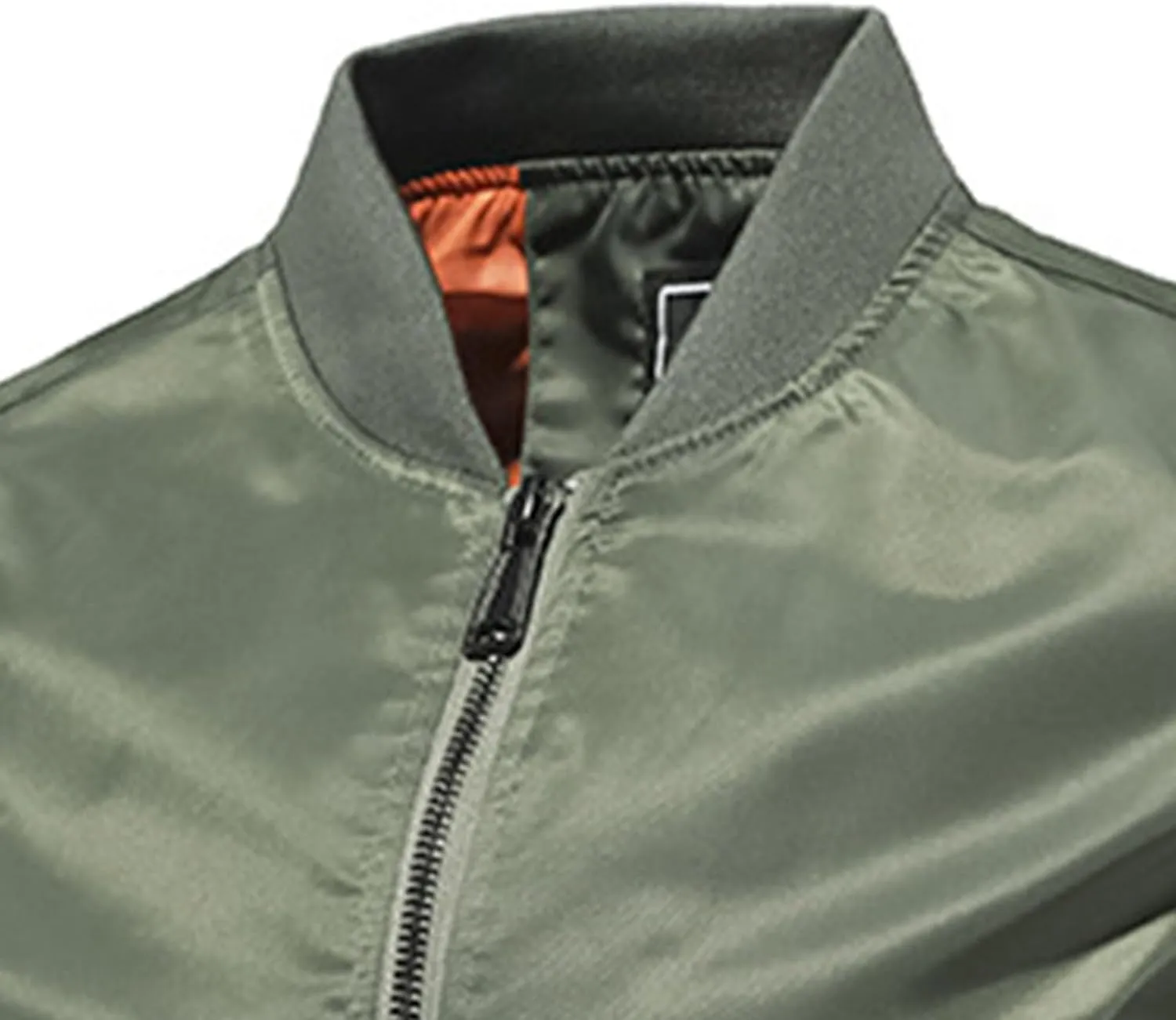 JEsilunmaMY Men's Lightweight Casual Bomber Jacket Fall Winter Warm Windbreaker Baseball Jacket Full Zip Casual Padded Coats