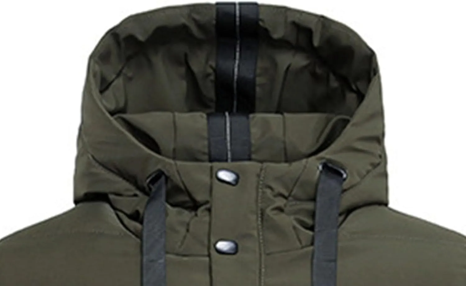 JEsilunmaMY Men's Mid Length Hooded Puffer Jacket Long Winter Coats Warm Padded Jacket Windproof Windbreaker Down Coats