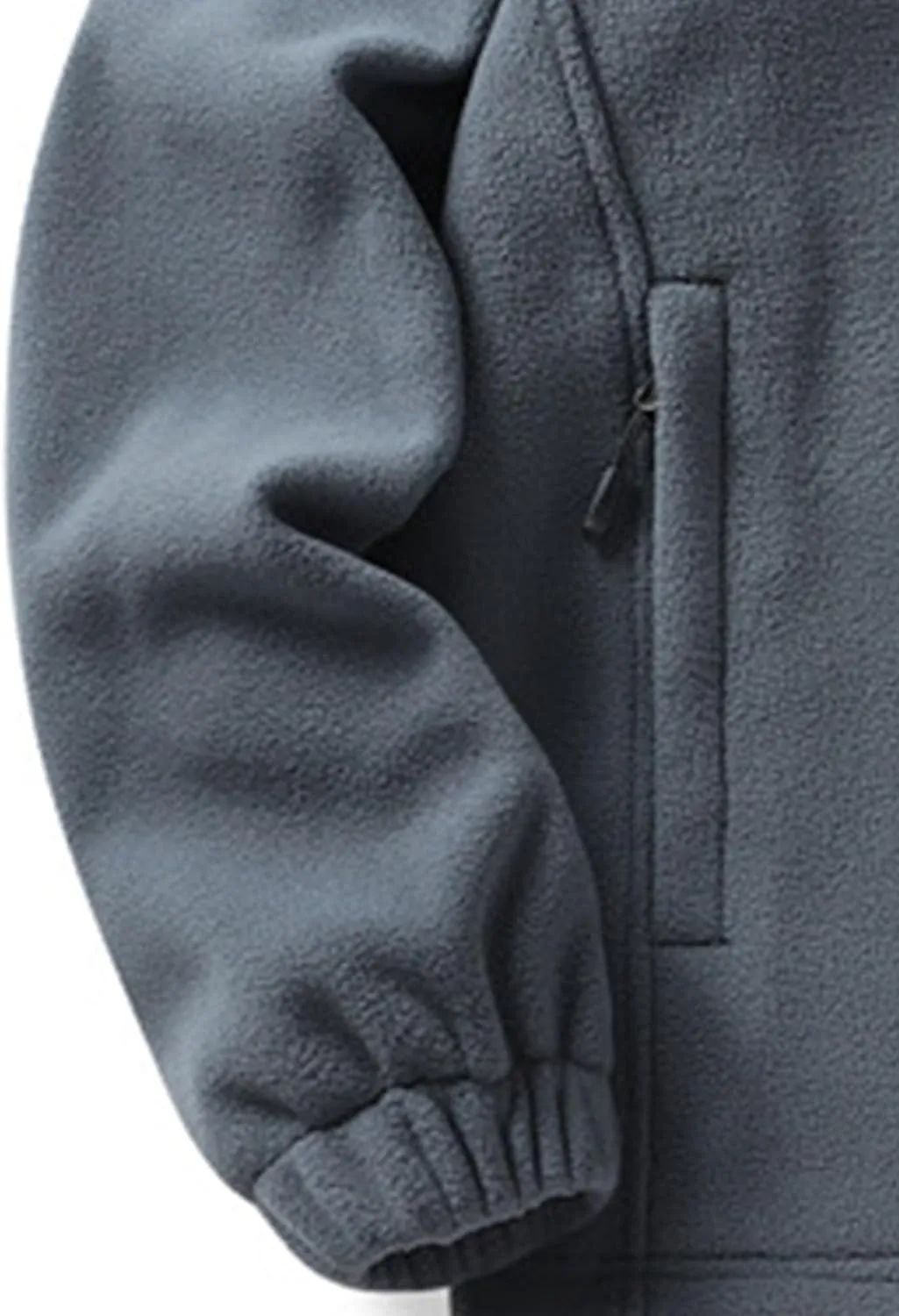 JEsilunmaMY Men's Polar Fleece Hiking Jackets Stand Collar Full Zip Fleece Jackets Color Block Outdoor Warm Winter Coats