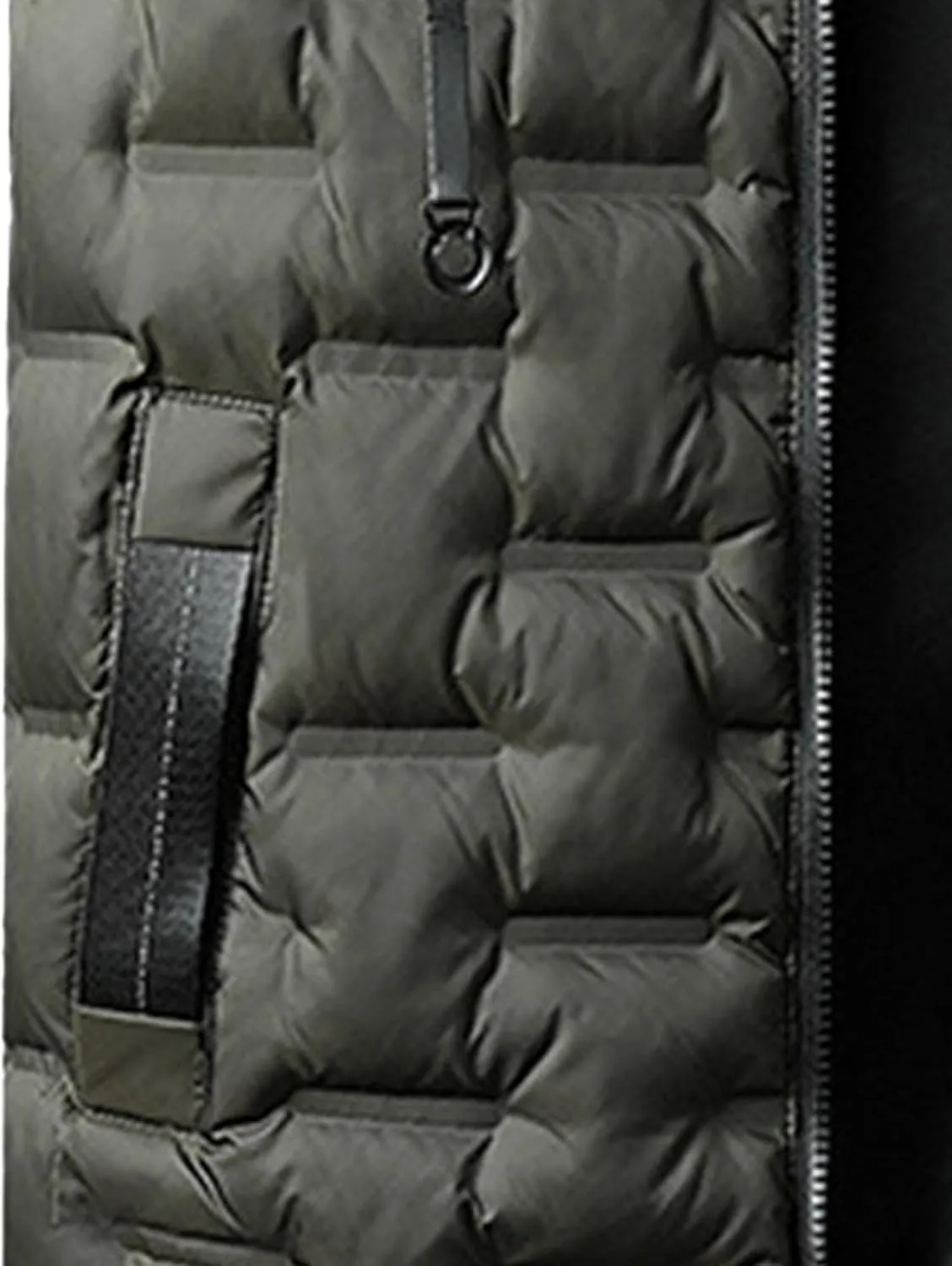 JEsilunmaMY Men's Quilted Puffer Vest with Detachable Hood Sleeveless Warm Winter Down Vest Casual Knit Padded Vest Coats