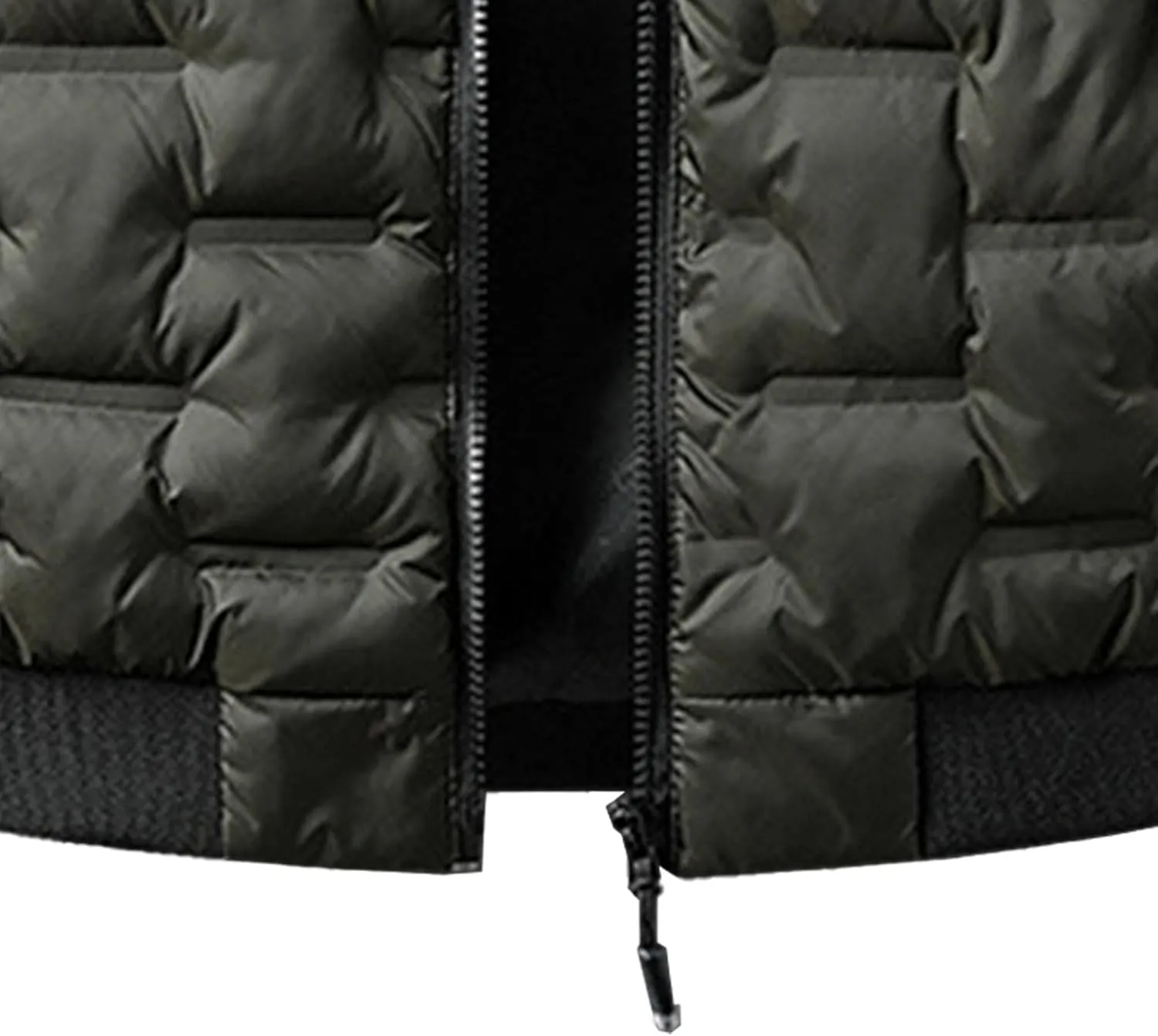 JEsilunmaMY Men's Quilted Puffer Vest with Detachable Hood Sleeveless Warm Winter Down Vest Casual Knit Padded Vest Coats