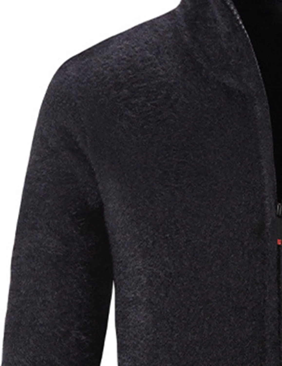 JEsilunmaMY Men's Solid Color Cardigan Trench Coats Long Sleeve Stand Collar Zipper Cardigans Slim Fit Casual Knitted Sweater