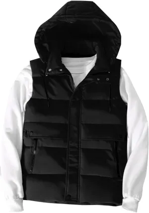 JEsilunmaMY Mens Solid Color Casual Padded Vest Sleeveless Stand Collar Thicken Puffer Vest Warm Winter Down Vest with Pocket