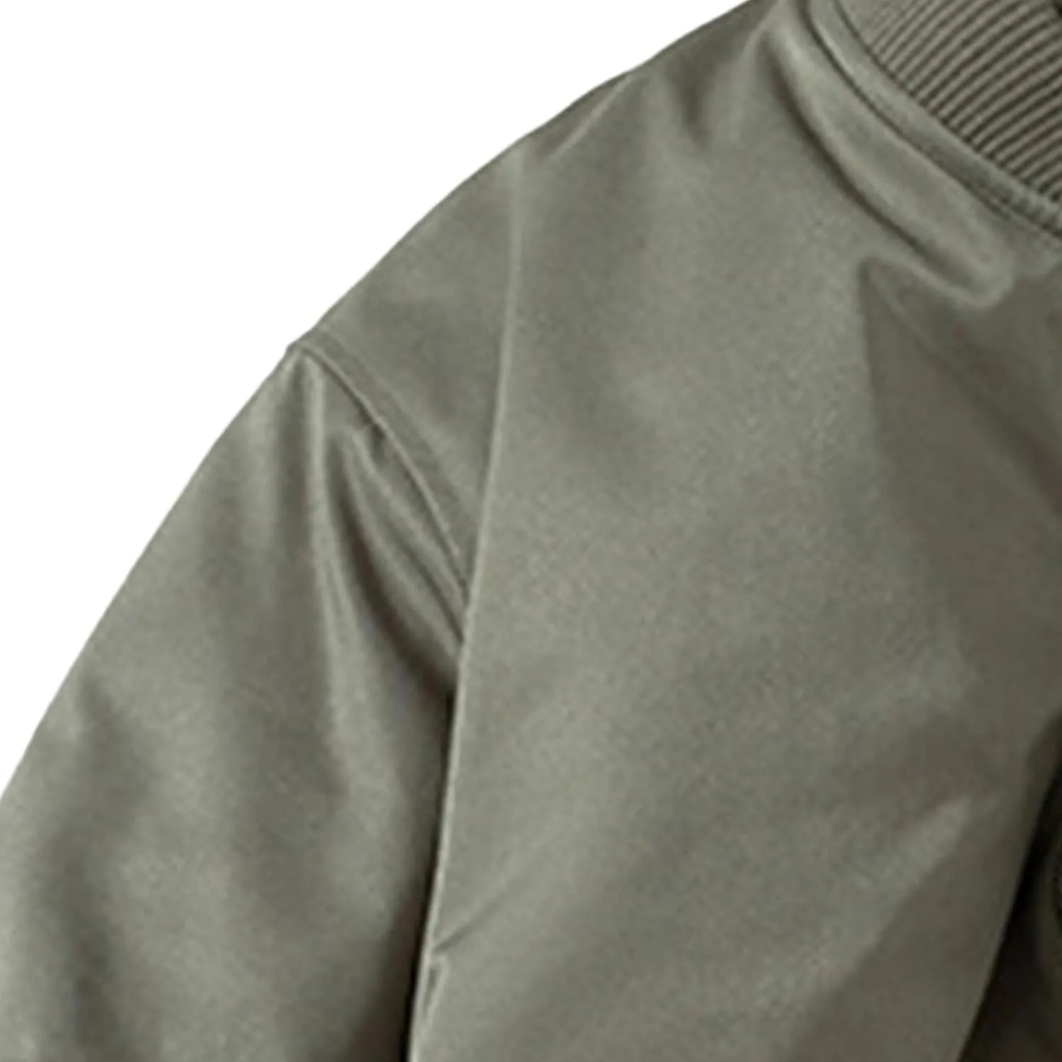 JEsilunmaMY Men's Solid Color Cotton Cargo Jacket Mock Neck Zip Up Baseball Bomber Coat Windproof Padded Varsity Jacket
