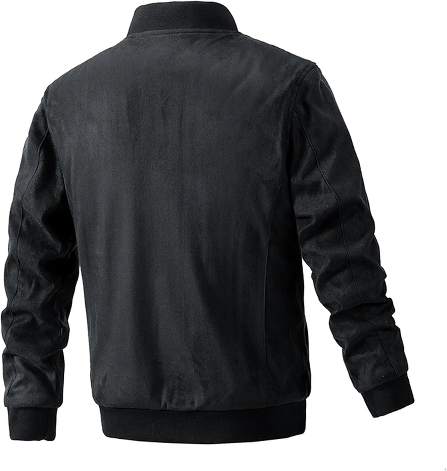 JEsilunmaMY Men's Stand Collar Hipster Casual Jackets Zip Up Cotton Cargo Cotton Jacket Fall Winter Bomber Coat with Pocket