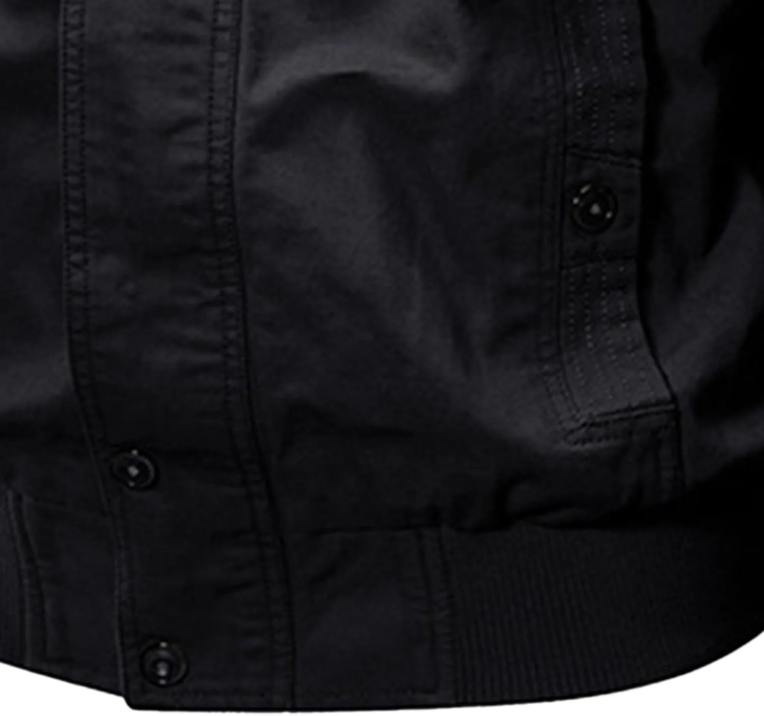 JEsilunmaMY Men's Winter Cotton Military Jacket Multi Pockets Stand Collar Cotton Cargo Coat Lightweight Field Jacket Outwear