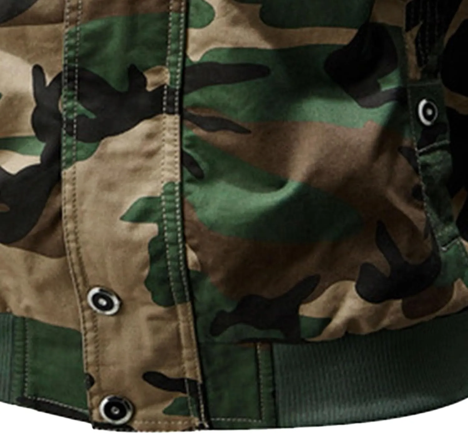 JEsilunmaMY Men's Winter Cotton Military Jacket Multi Pockets Stand Collar Cotton Cargo Coat Lightweight Field Jacket Outwear