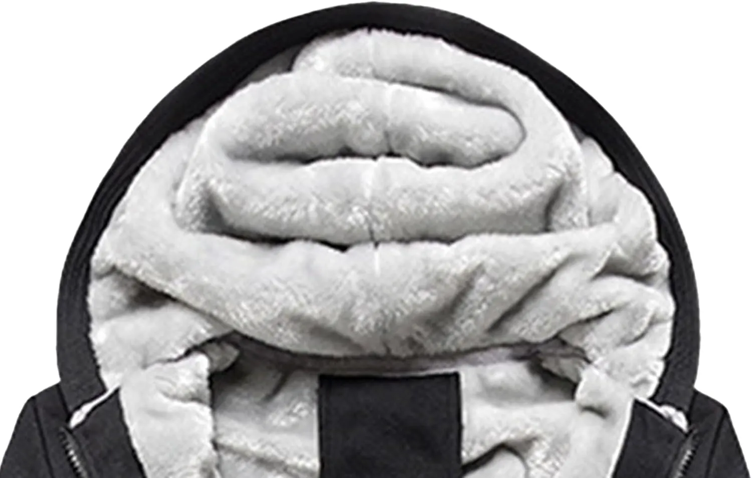 JEsilunmaMY Winter Hoodies for Men Zip Up Fleece Jacket Heavyweight Winter Sweatshirt Sherpa Lined Wool Warm Thick Coats