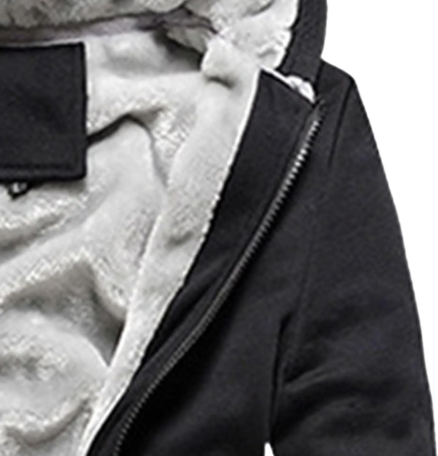 JEsilunmaMY Winter Hoodies for Men Zip Up Fleece Jacket Heavyweight Winter Sweatshirt Sherpa Lined Wool Warm Thick Coats