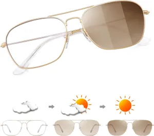 JM Aviator Blue Light Blocking Computer Glasses, Square Eye Protect Video Eyeglasses Anti Glare Men Women