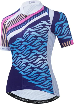 JPOJPO Women's Cycling wear, Summer Short-Sleeved Cycling Shirt Jacket, Cycling top