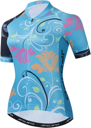 JPOJPO Women's Cycling wear, Summer Short-Sleeved Cycling Shirt Jacket, Cycling top
