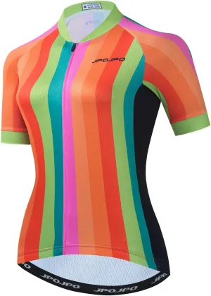 JPOJPO Women's Cycling wear, Summer Short-Sleeved Cycling Shirt Jacket, Cycling top