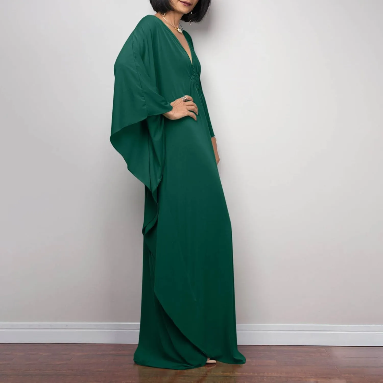 Kaftan Dresses for Women Swimsuit Coverup Oversized Beach Caftans Cover Ups V-Neck Long Vacation Loungewear Swimwear