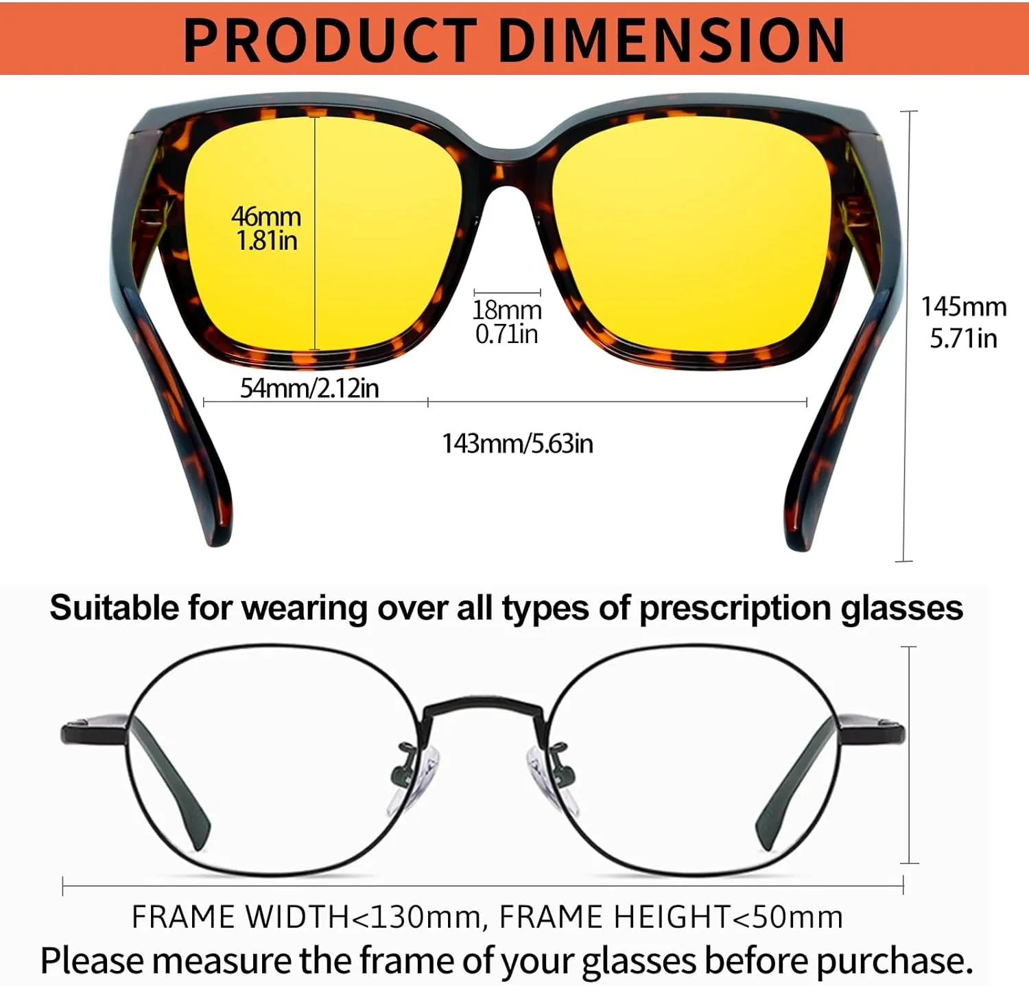 KANASTAL Over Glasses Sunglasses Polarized Fit Over Sun Glasses Oversized Design Fashion Wrap Around Shades 2 Pack