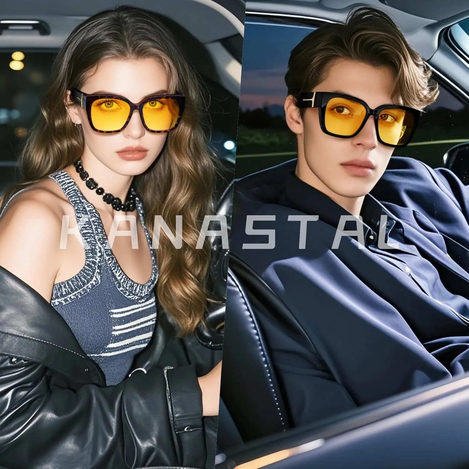 KANASTAL Over Glasses Sunglasses Polarized Fit Over Sun Glasses Oversized Design Fashion Wrap Around Shades 2 Pack