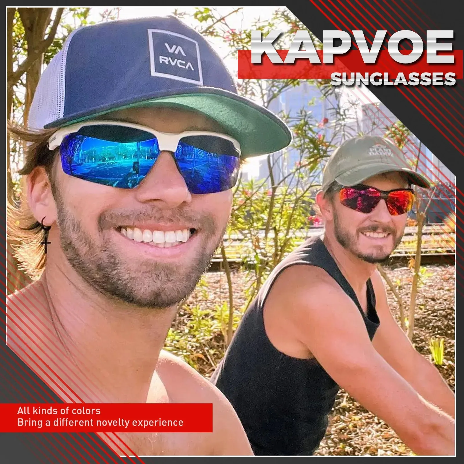 Kapvoe Polarized Fishing Glasses Running Man Sun Glasses Bicycle Sports Cycling Sunglasses MTB Road Bike for Women Cycle Goggles