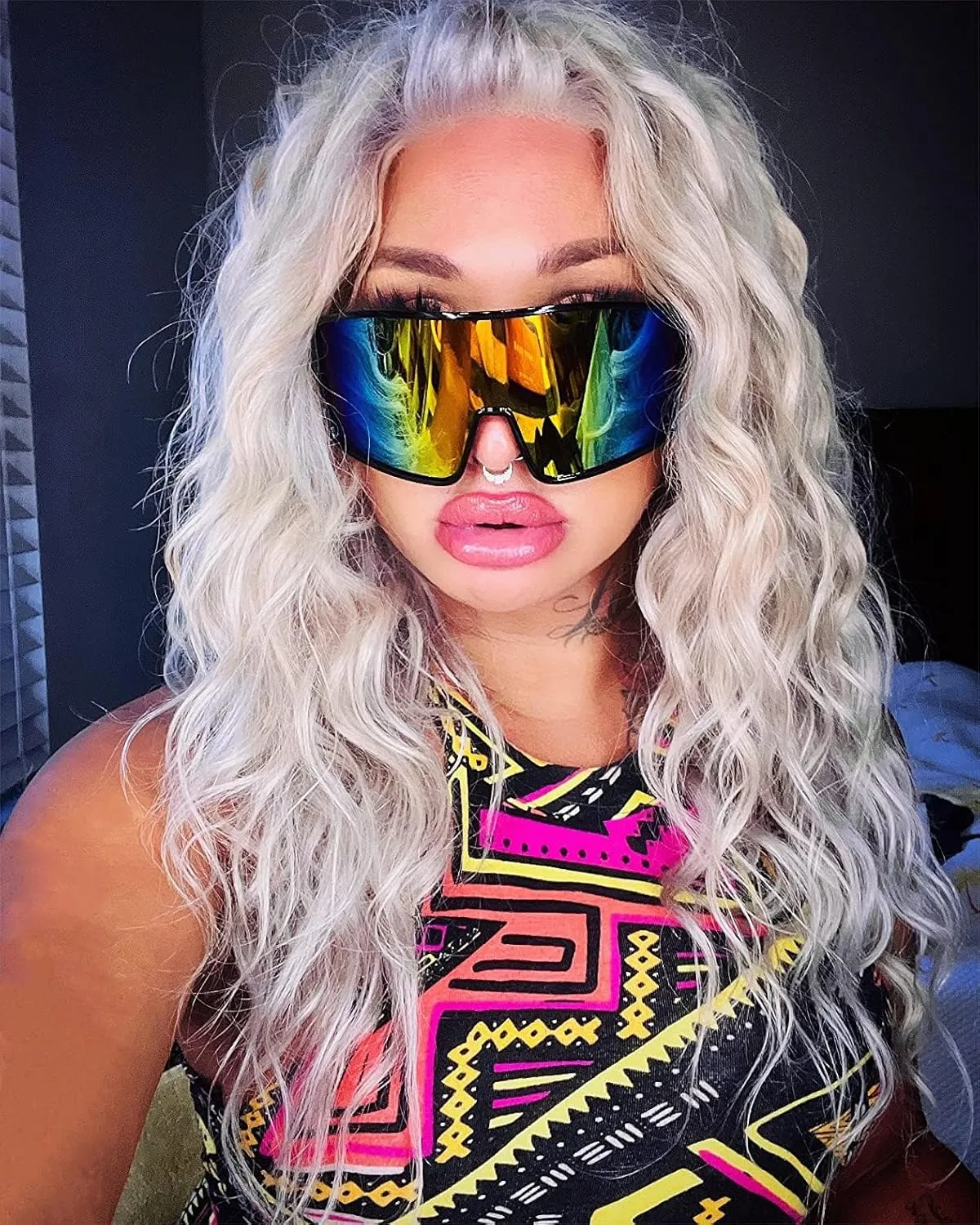 Karsaer Vision Sports Cycling Sunglasses Rave Visor Outdoor Baseball Softball Glasses 80s Shades Women Men