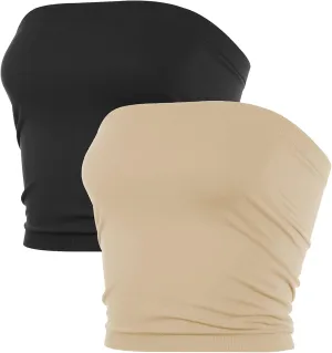 Kurve Medium Length Bandeau Bra Top - UV Protective Fabric UPF 50  (Made with Love in The USA)