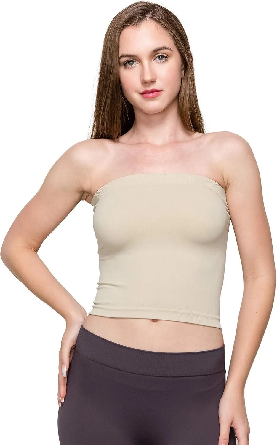 Kurve Medium Length Bandeau Bra Top - UV Protective Fabric UPF 50  (Made with Love in The USA)