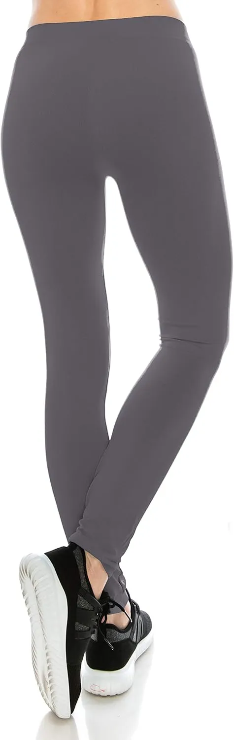 Kurve Women’s Basic Seamless Leggings – Soft High Waist Pants, UV Protective Fabric UPF 50  (Made in USA)