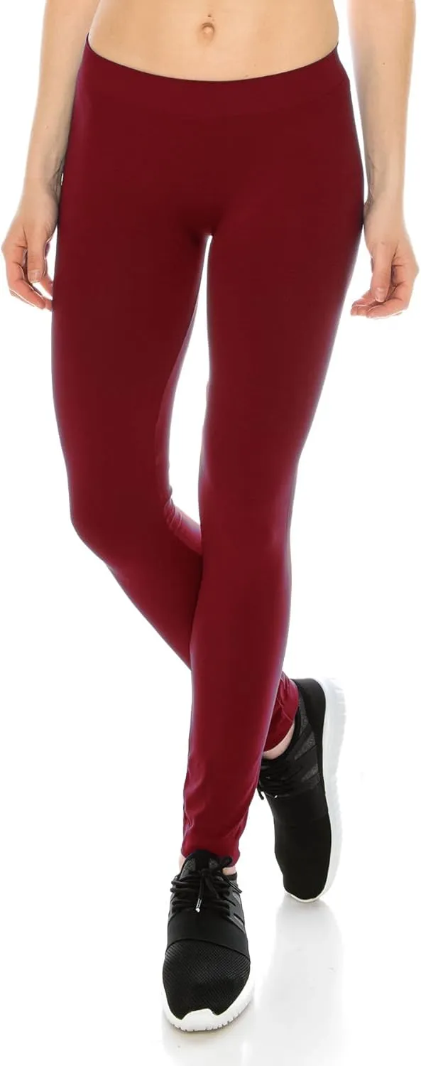 Kurve Women’s Basic Seamless Leggings – Soft High Waist Pants, UV Protective Fabric UPF 50  (Made in USA)