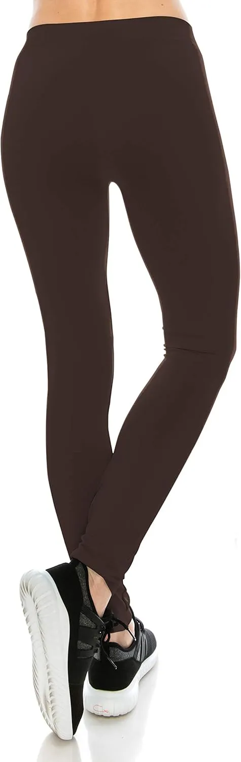 Kurve Women’s Basic Seamless Leggings – Soft High Waist Pants, UV Protective Fabric UPF 50  (Made in USA)