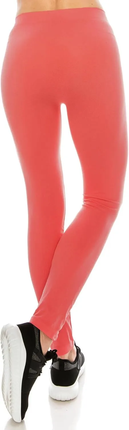 Kurve Women’s Basic Seamless Leggings – Soft High Waist Pants, UV Protective Fabric UPF 50  (Made in USA)