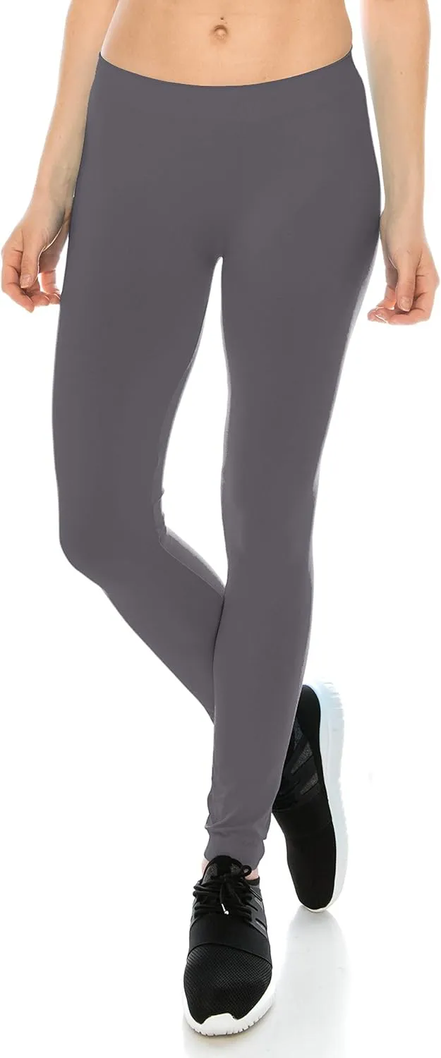 Kurve Women’s Basic Seamless Leggings – Soft High Waist Pants, UV Protective Fabric UPF 50  (Made in USA)