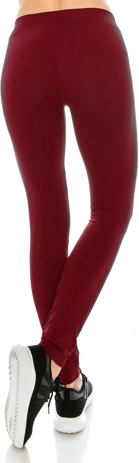 Kurve Women’s Basic Seamless Leggings – Soft High Waist Pants, UV Protective Fabric UPF 50  (Made in USA)