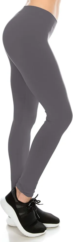 Kurve Women’s Basic Seamless Leggings – Soft High Waist Pants, UV Protective Fabric UPF 50  (Made in USA)
