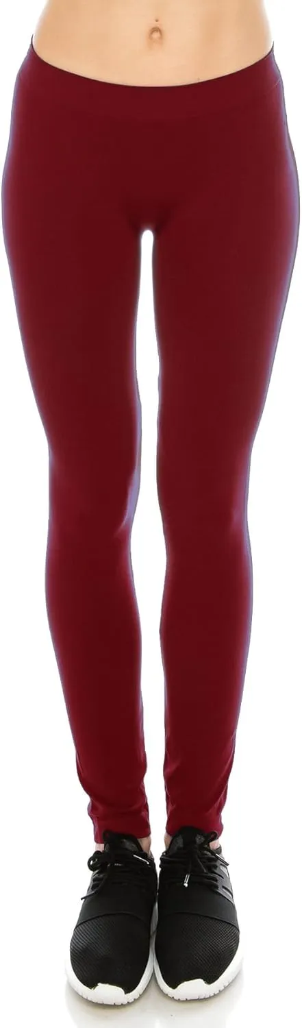 Kurve Women’s Basic Seamless Leggings – Soft High Waist Pants, UV Protective Fabric UPF 50  (Made in USA)