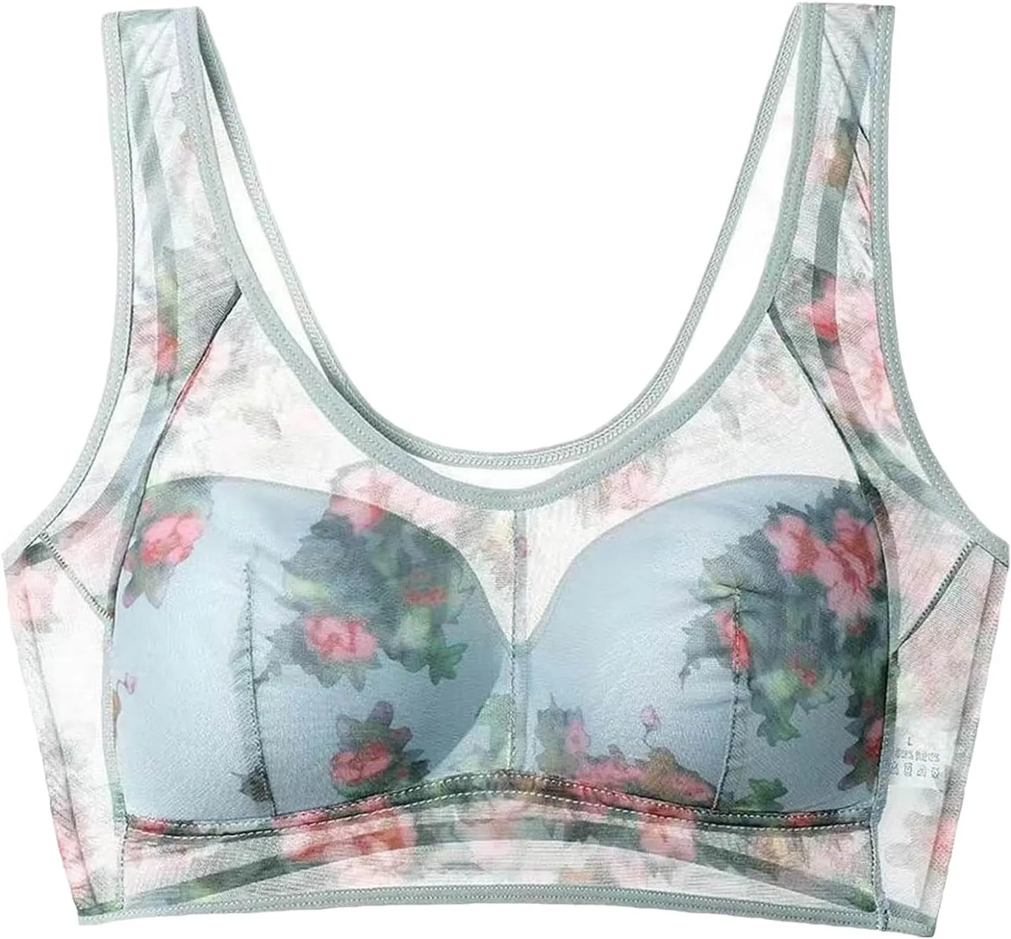 Laacex Cooling Bra, Ice Silk Lace Cooling Comfort Bra, Sexy Push-Up Seamless Wire-Free Bra for Women