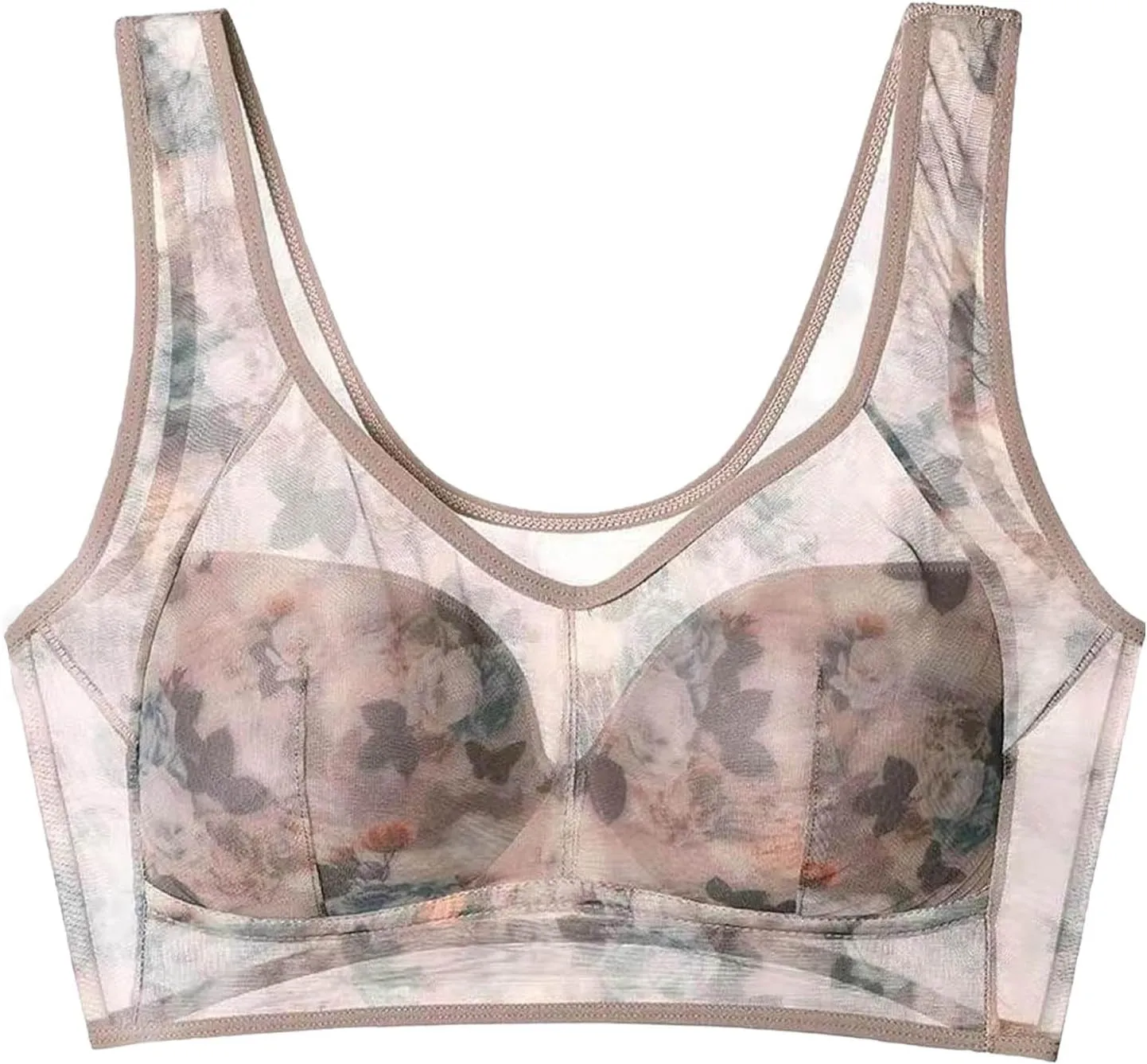 Laacex Cooling Bra, Ice Silk Lace Cooling Comfort Bra, Sexy Push-Up Seamless Wire-Free Bra for Women