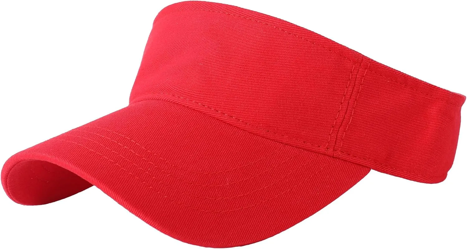 Lanzom Mens Womens Sun Visor Hats Lightweight Running Hat Foldable Adjustable for Tennis Golf Running