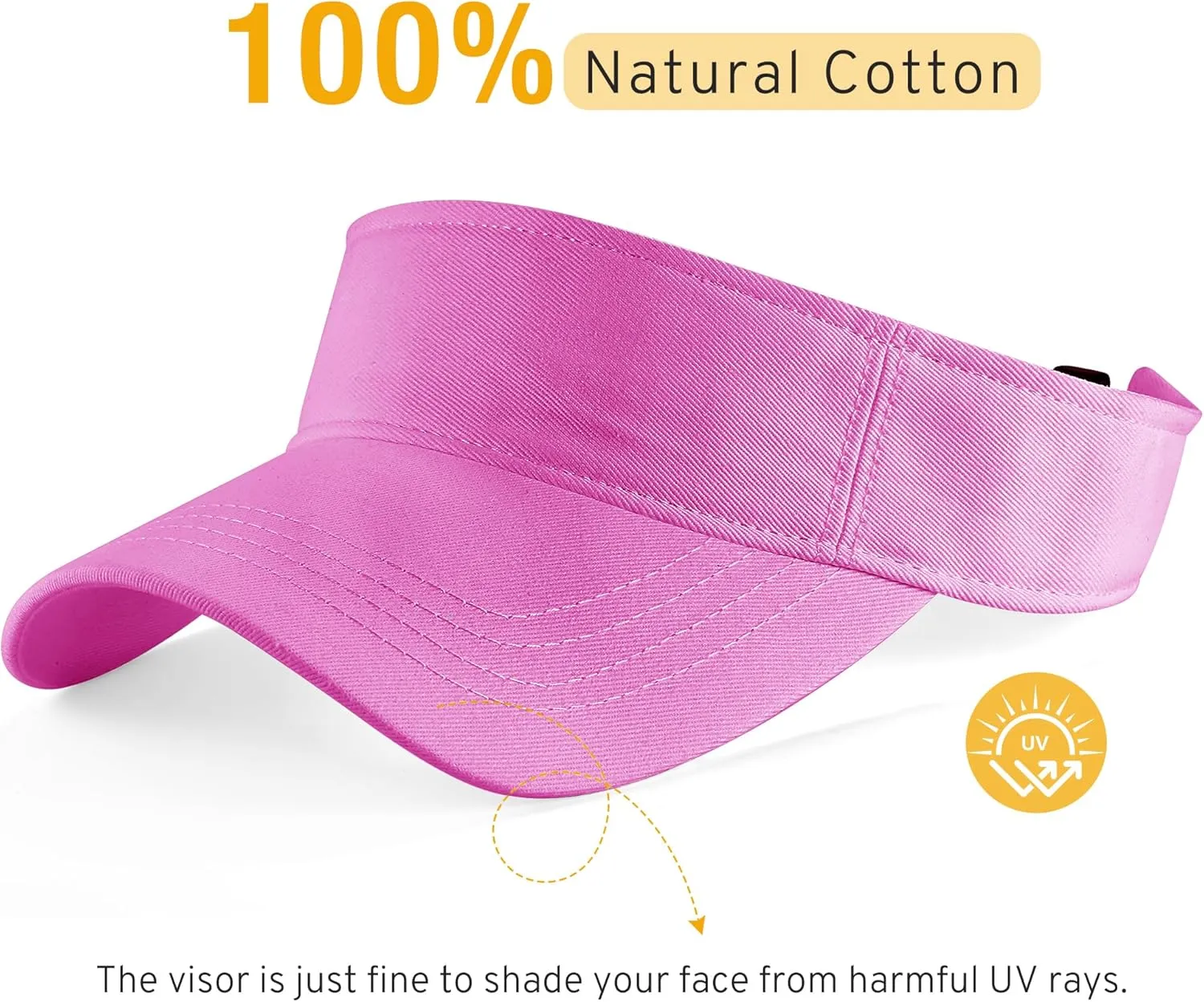 Lanzom Mens Womens Sun Visor Hats Lightweight Running Hat Foldable Adjustable for Tennis Golf Running