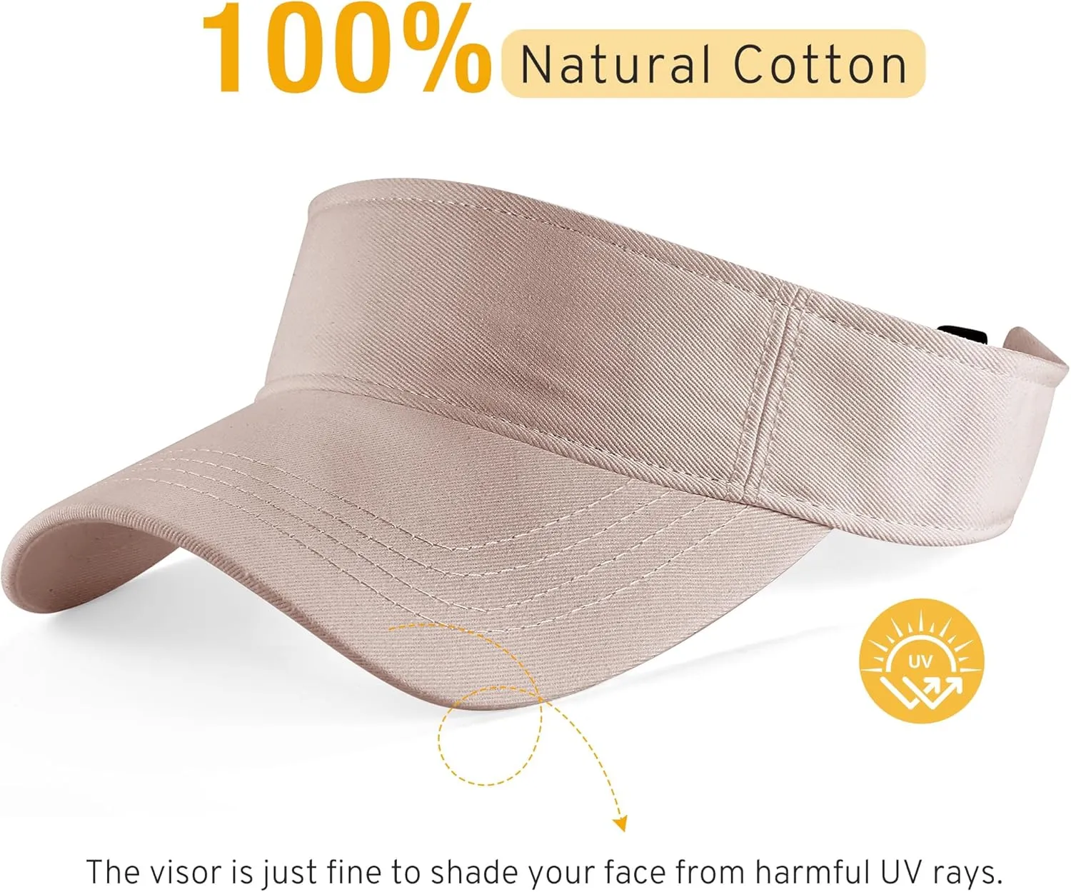 Lanzom Mens Womens Sun Visor Hats Lightweight Running Hat Foldable Adjustable for Tennis Golf Running