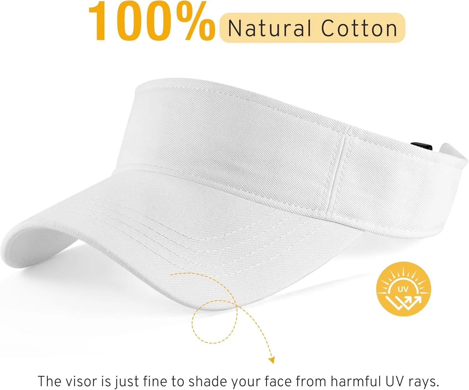 Lanzom Mens Womens Sun Visor Hats Lightweight Running Hat Foldable Adjustable for Tennis Golf Running