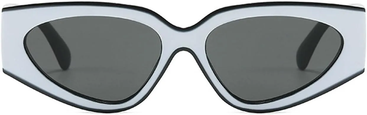laureles Fashion Leopard Grey Sun Glasses Men Vintage Cat Eye Y2K Sunglasses Women Wide Leg Shades UV400