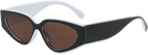 laureles Fashion Leopard Grey Sun Glasses Men Vintage Cat Eye Y2K Sunglasses Women Wide Leg Shades UV400