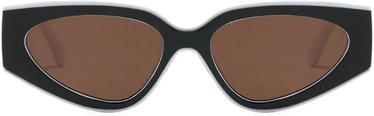 laureles Fashion Leopard Grey Sun Glasses Men Vintage Cat Eye Y2K Sunglasses Women Wide Leg Shades UV400