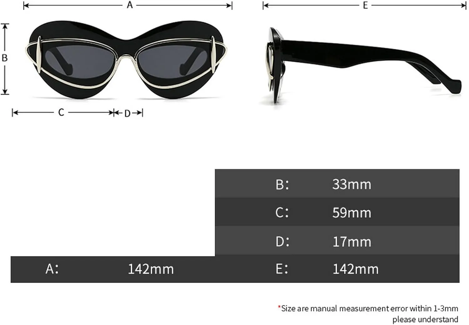 laureles Fashion Lips Cat Eye Sunglasses for Women Vintage Y2K Sun Glasses Ladies Gradient Black Shades UV400
