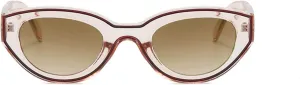 laureles Fashion Small Cat Eye Sunglasses Women Vintage Y2K Sun Glasses Men Leopard Champagne Glasses Female
