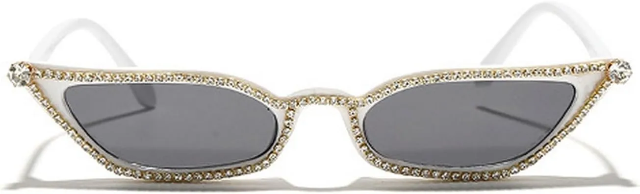 laureles Small Cat Eye Rhinestone Sunglasses Women Vintage Fashion Pink Black Diamond Sun Glasses Shades UV400
